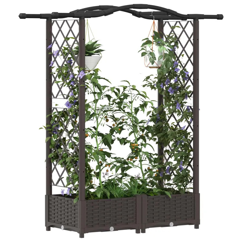 Pakeltas lovas su trelėmis ir stogu Ruda 124 x 40 x 125 cm PP