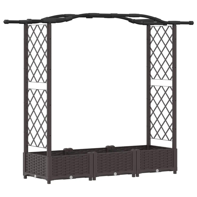 Pakeltas lovas su trelėmis ir stogu Ruda 169 x 40 x 125 cm PP