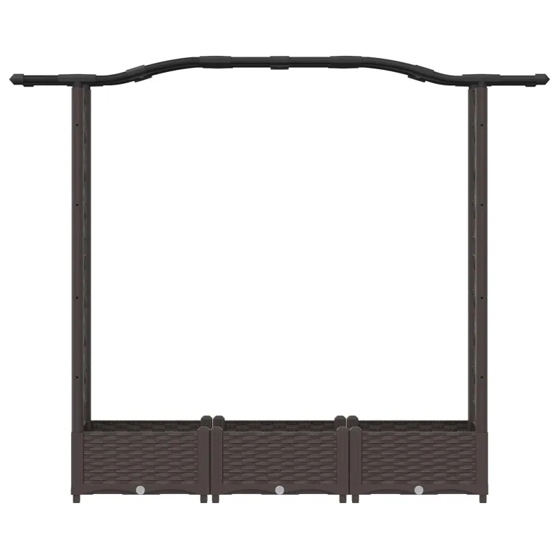 Pakeltas lovas su trelėmis ir stogu Ruda 169 x 40 x 125 cm PP