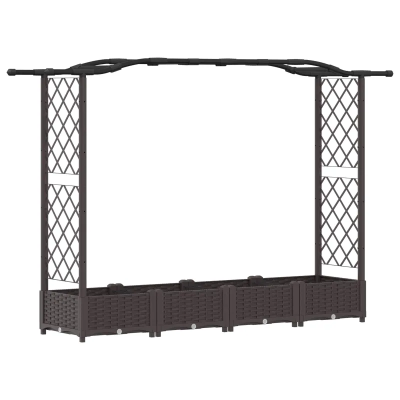 Pakeltas lovas su trelėmis ir stogu Ruda 207 x 40 x 126 cm PP