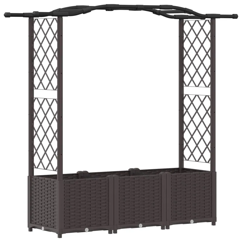 Pakeltas lovas su trelėmis ir stogu Ruda 164 x 40 x 142 cm PP