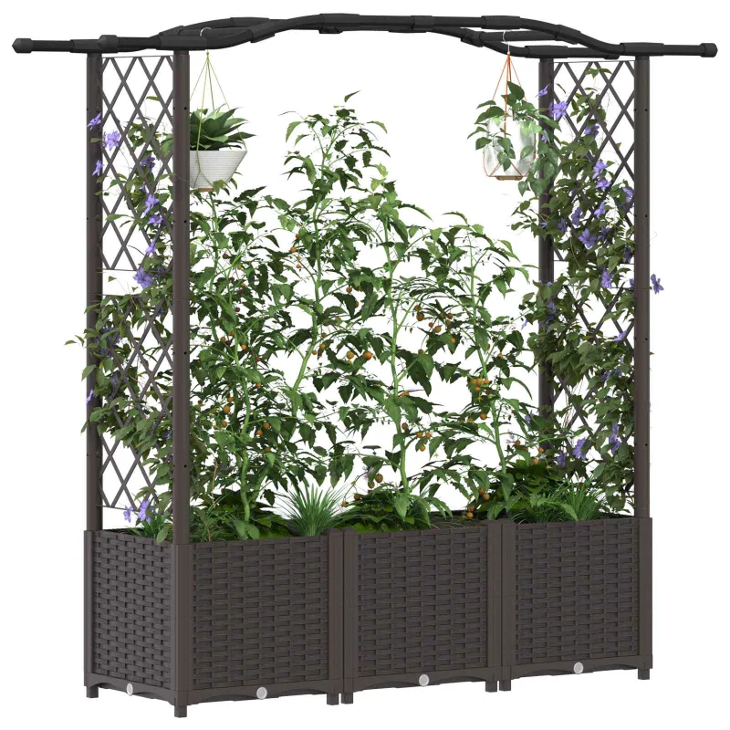 Pakeltas lovas su trelėmis ir stogu Ruda 164 x 40 x 142 cm PP