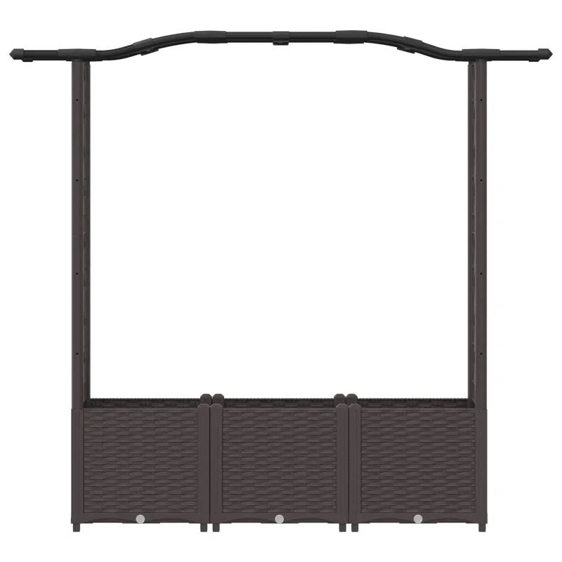 Pakeltas lovas su trelėmis ir stogu Ruda 164 x 40 x 142 cm PP