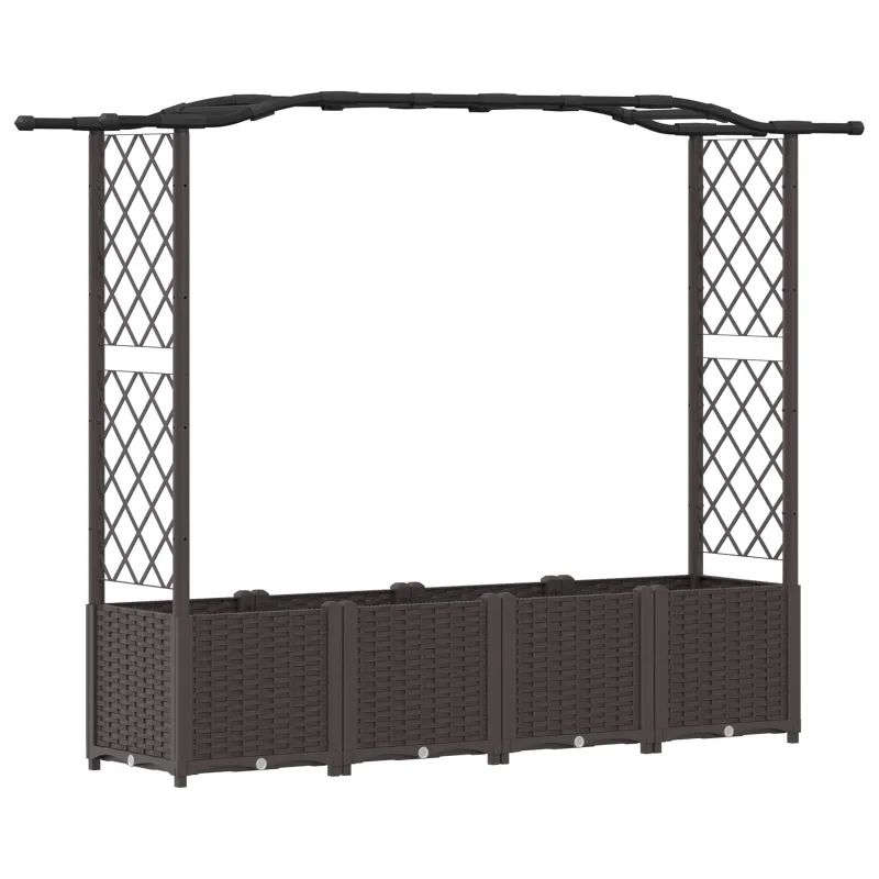 Pakeltas lovas su trelėmis ir stogu Ruda 204 x 40 x 141 cm PP