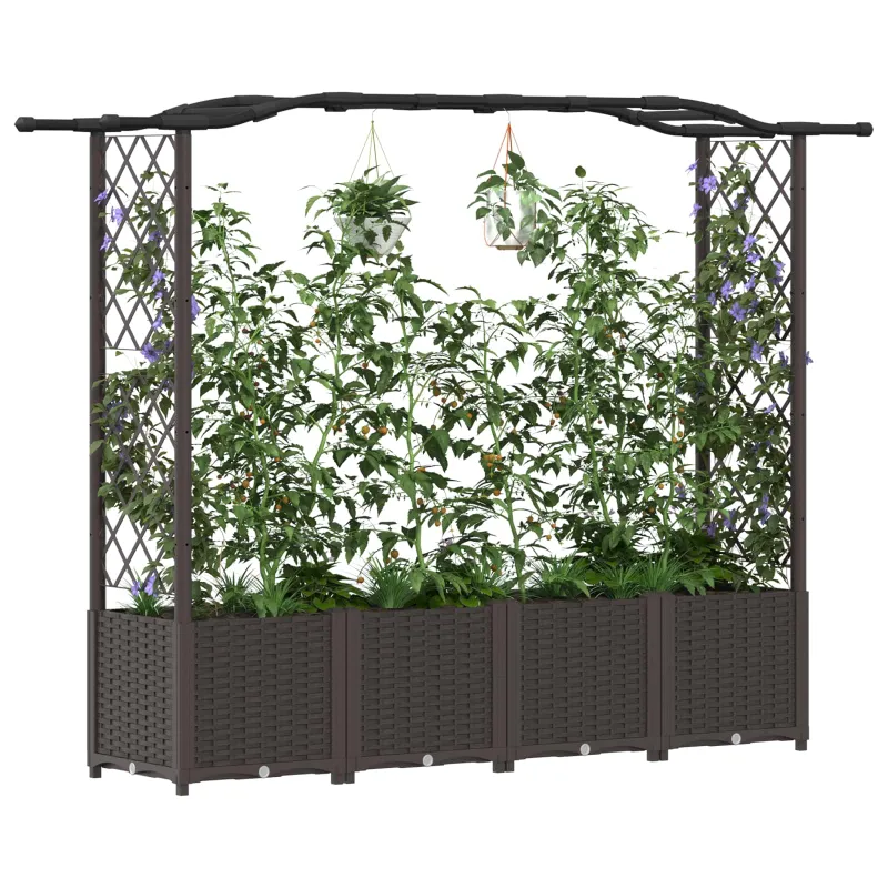 Pakeltas lovas su trelėmis ir stogu Ruda 204 x 40 x 141 cm PP