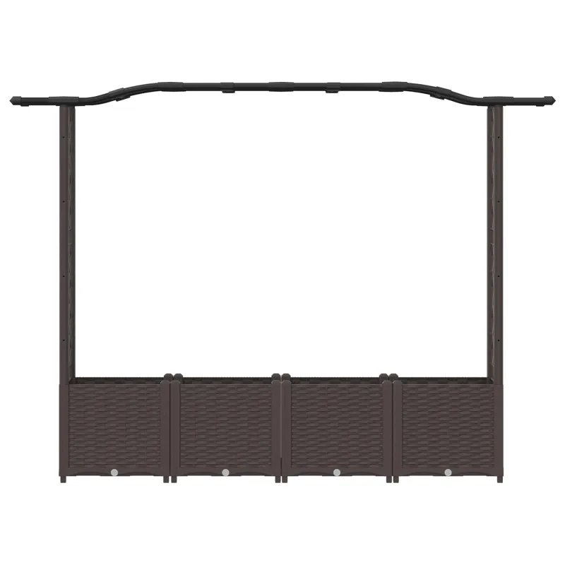 Pakeltas lovas su trelėmis ir stogu Ruda 204 x 40 x 141 cm PP