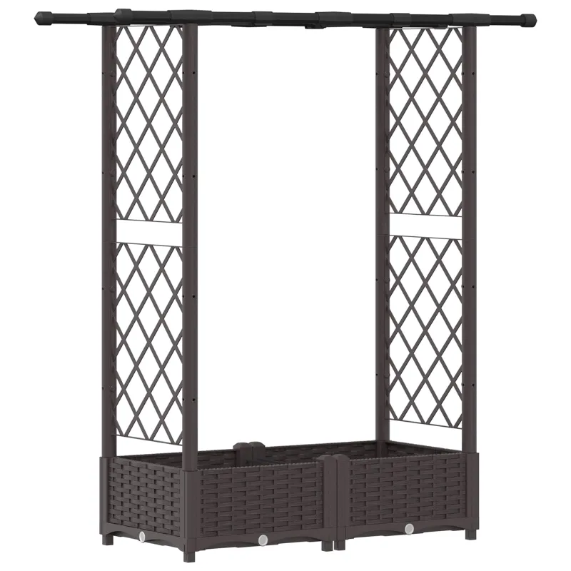 Pakeltas lovas su trelėmis ir stogu Ruda 122,5 x 40 x 123 cm PP