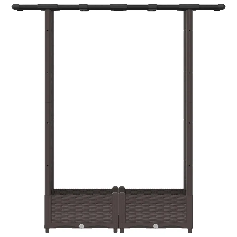 Pakeltas lovas su trelėmis ir stogu Ruda 122,5 x 40 x 123 cm PP