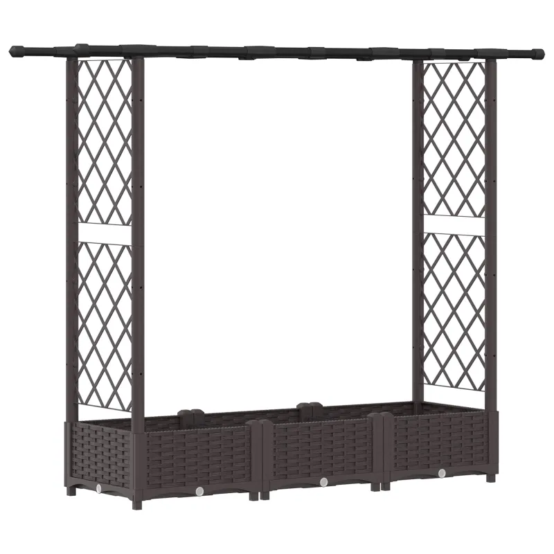 Pakeltas lovas su trelėmis ir stogu Ruda 164 x 40 x 123 cm PP