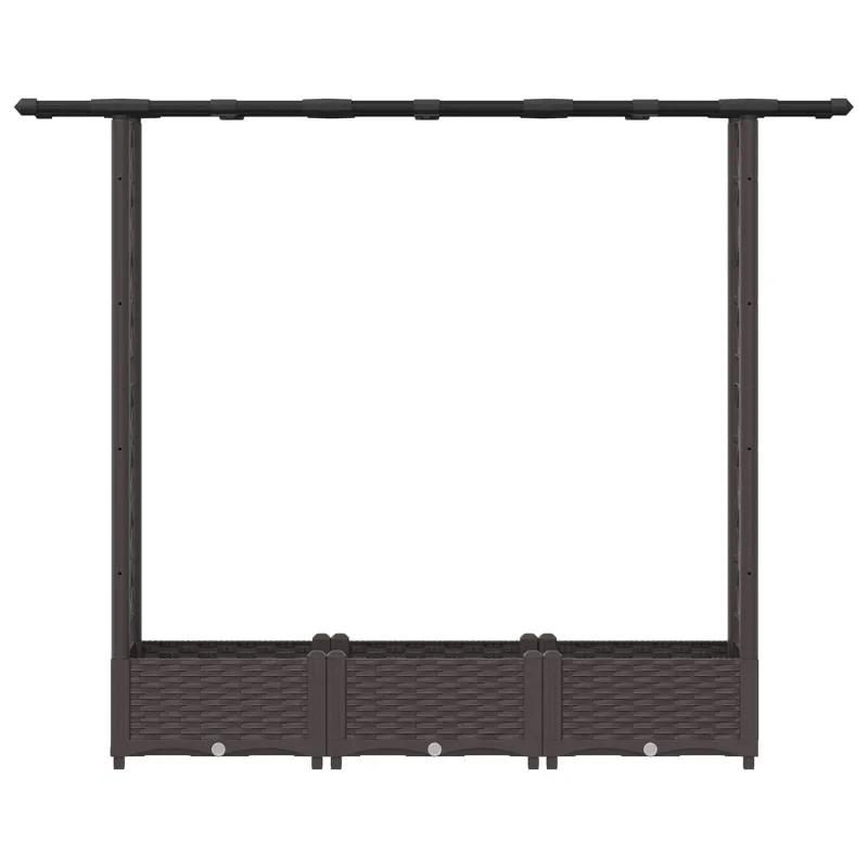 Pakeltas lovas su trelėmis ir stogu Ruda 164 x 40 x 123 cm PP