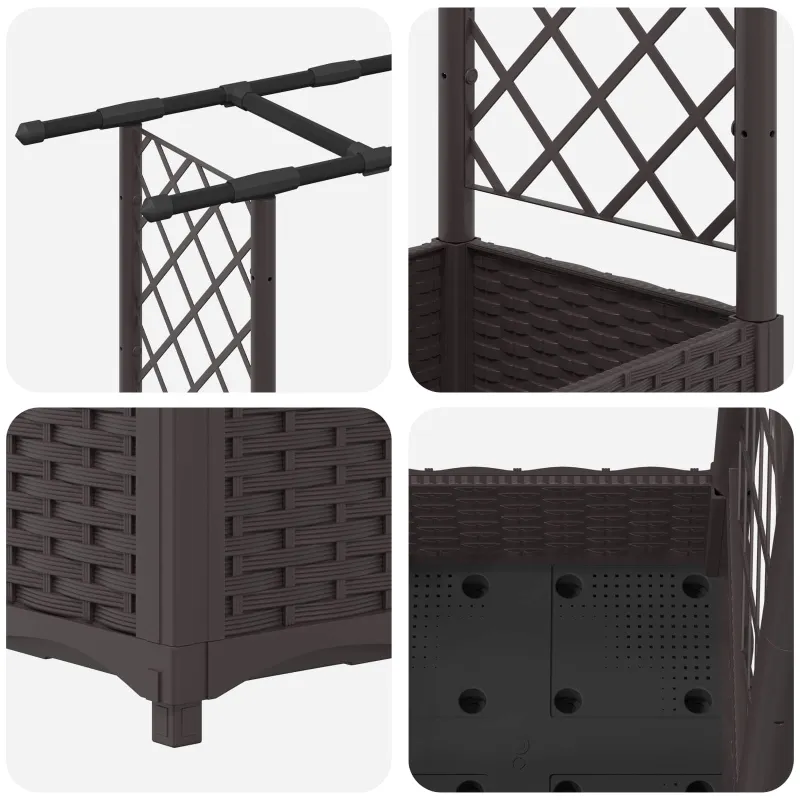 Pakeltas lovas su trelėmis ir stogu Ruda 164 x 40 x 123 cm PP