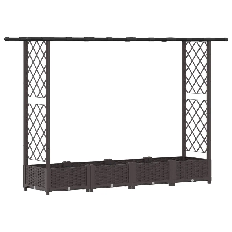 Pakeltas lovas su trelėmis ir stogu Ruda 203 x 40 x 123 cm PP