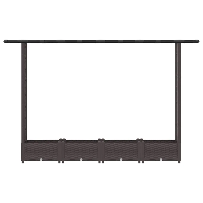 Pakeltas lovas su trelėmis ir stogu Ruda 203 x 40 x 123 cm PP