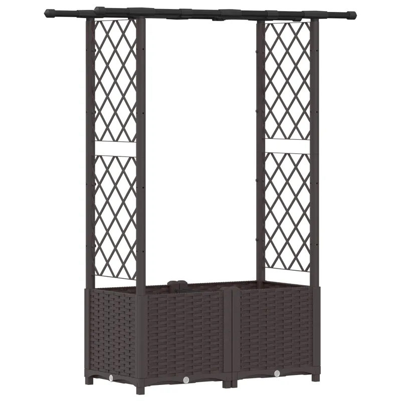 Pakeltas lovas su trelėmis ir stogu Ruda 124,5 x 40 x 138 cm PP