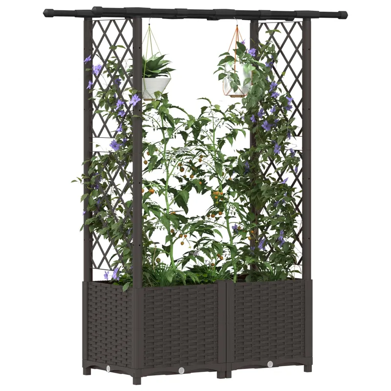 Pakeltas lovas su trelėmis ir stogu Ruda 124,5 x 40 x 138 cm PP
