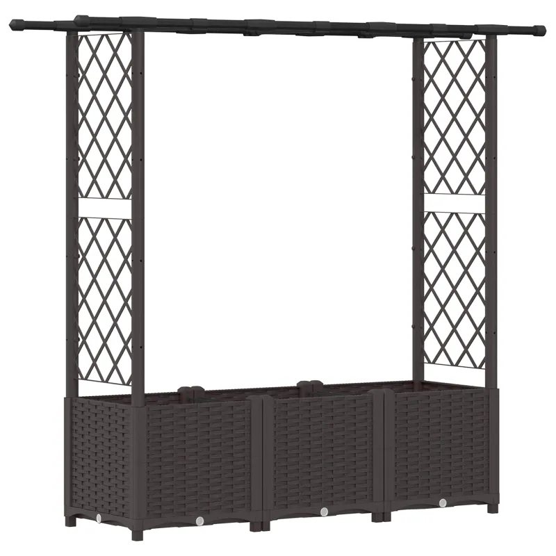 Pakeltas lovas su trelėmis ir stogu Ruda 162,5 x 40 x 138 cm PP