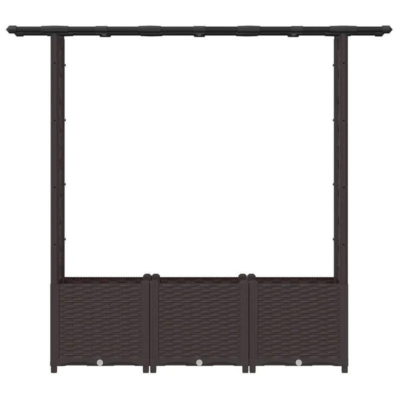 Pakeltas lovas su trelėmis ir stogu Ruda 162,5 x 40 x 138 cm PP