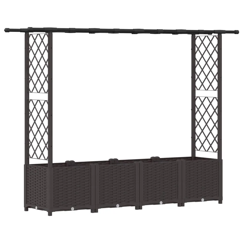 Pakeltas lovas su trelėmis ir stogu Ruda 203 x 40 x 138 cm PP