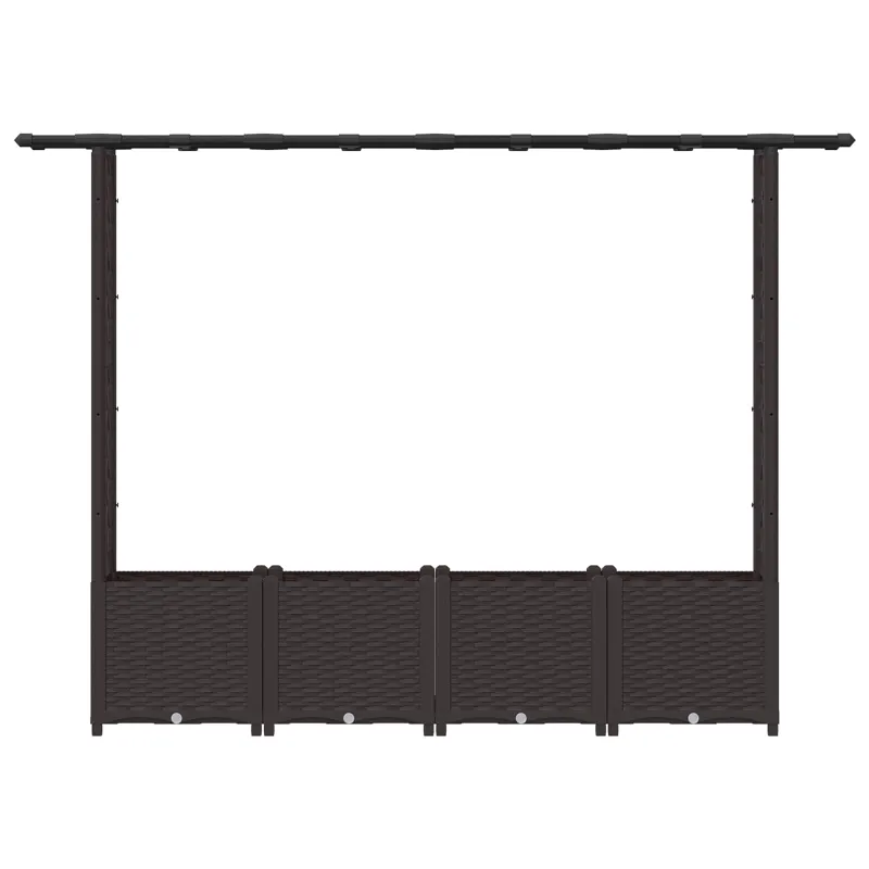 Pakeltas lovas su trelėmis ir stogu Ruda 203 x 40 x 138 cm PP