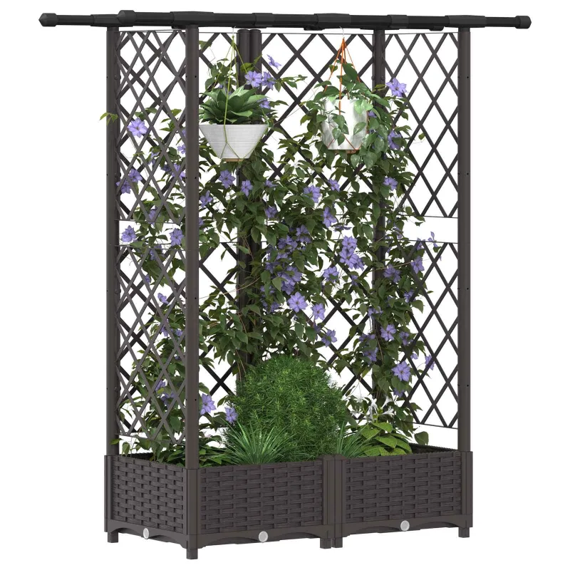 Pakeltas lovas su trelėmis ir stogu Ruda 124 x 40 x 123 cm PP