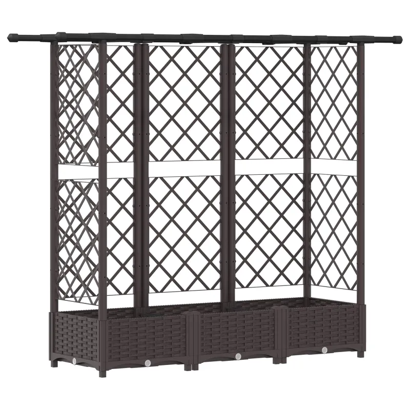 Pakeltas lovas su trelėmis ir stogu Ruda 164 x 40 x 123 cm PP