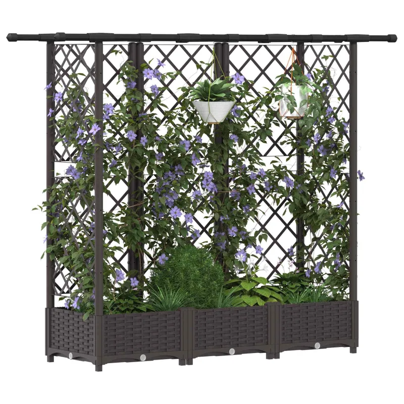 Pakeltas lovas su trelėmis ir stogu Ruda 164 x 40 x 123 cm PP