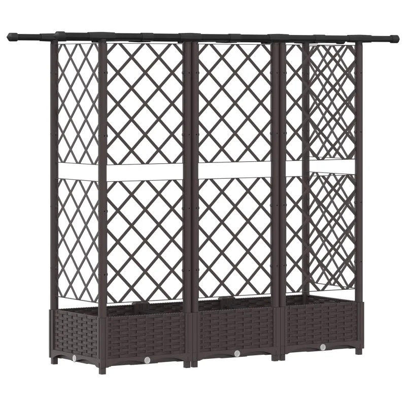 Pakeltas lovas su trelėmis ir stogu Ruda 164 x 40 x 123 cm PP