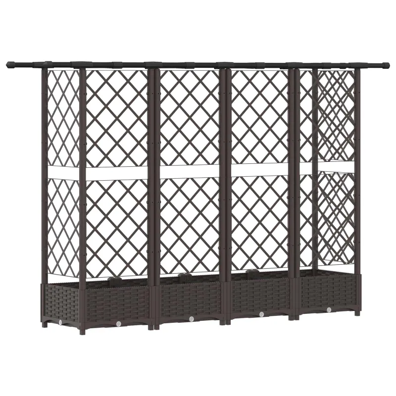 Pakeltas lovas su trelėmis ir stogu Ruda 202,5 x 40 x 123 cm PP