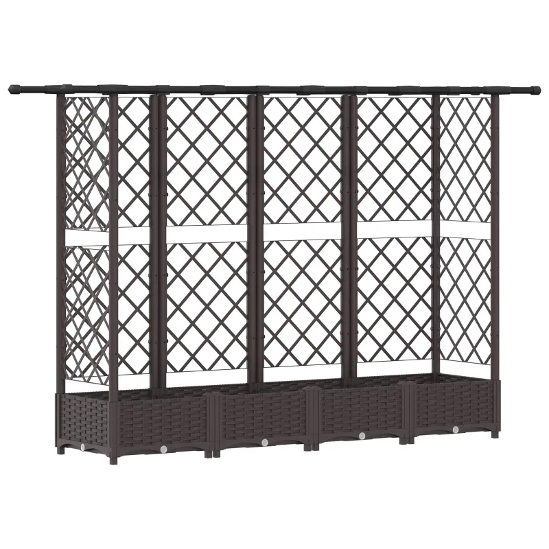 Pakeltas lovas su trelėmis ir stogu Ruda 202,5 x 40 x 123 cm PP