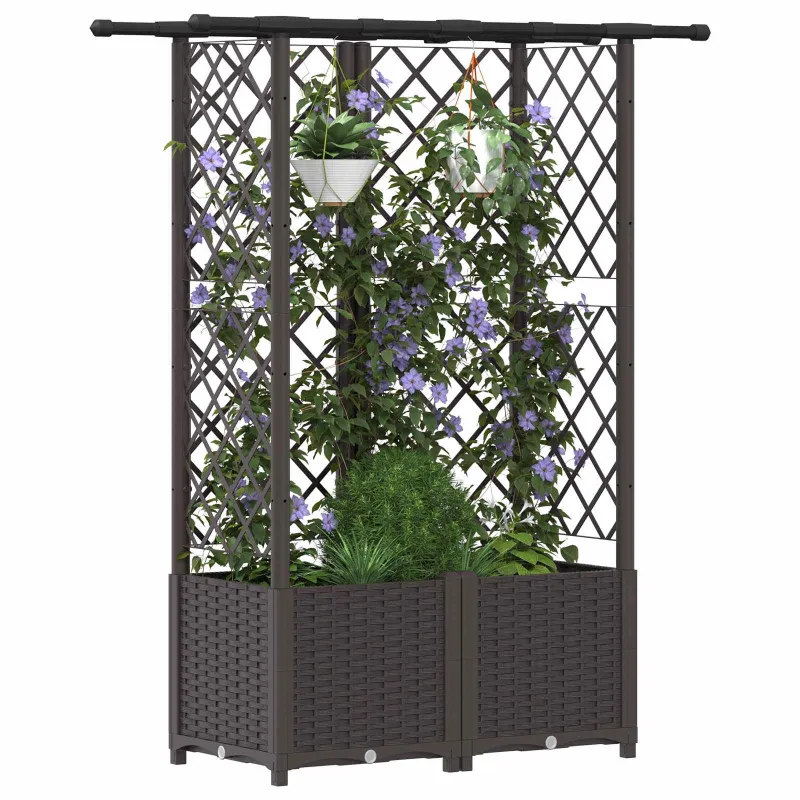 Pakeltas lovas su trelėmis ir stogu Ruda 124 x 40 x 138 cm PP