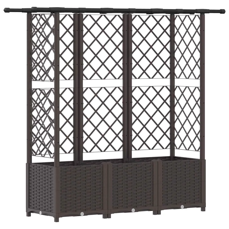 Pakeltas lovas su trelėmis ir stogu Ruda 163,5 x 40 x 138 cm PP