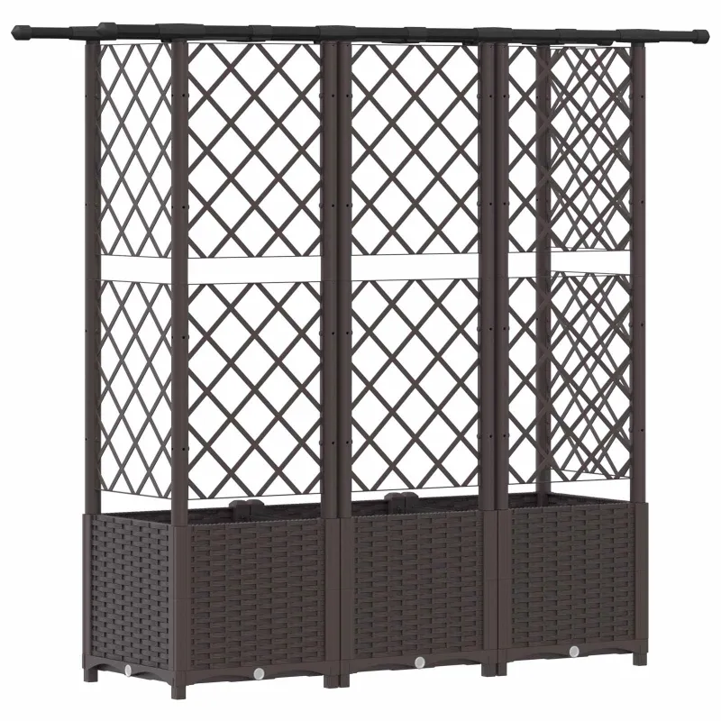 Pakeltas lovas su trelėmis ir stogu Ruda 163,5 x 40 x 138 cm PP
