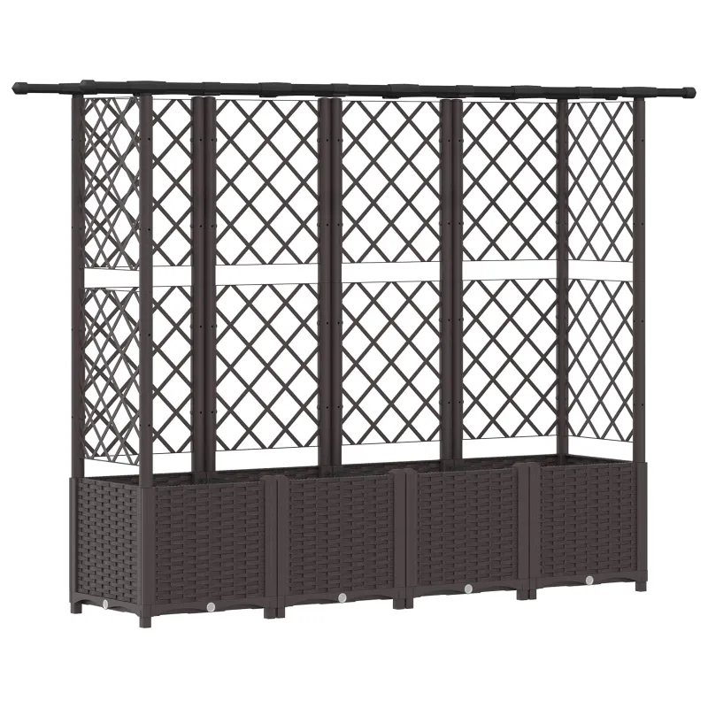 Pakeltas lovas su trelėmis ir stogu Ruda 202 x 40 x 138 cm PP
