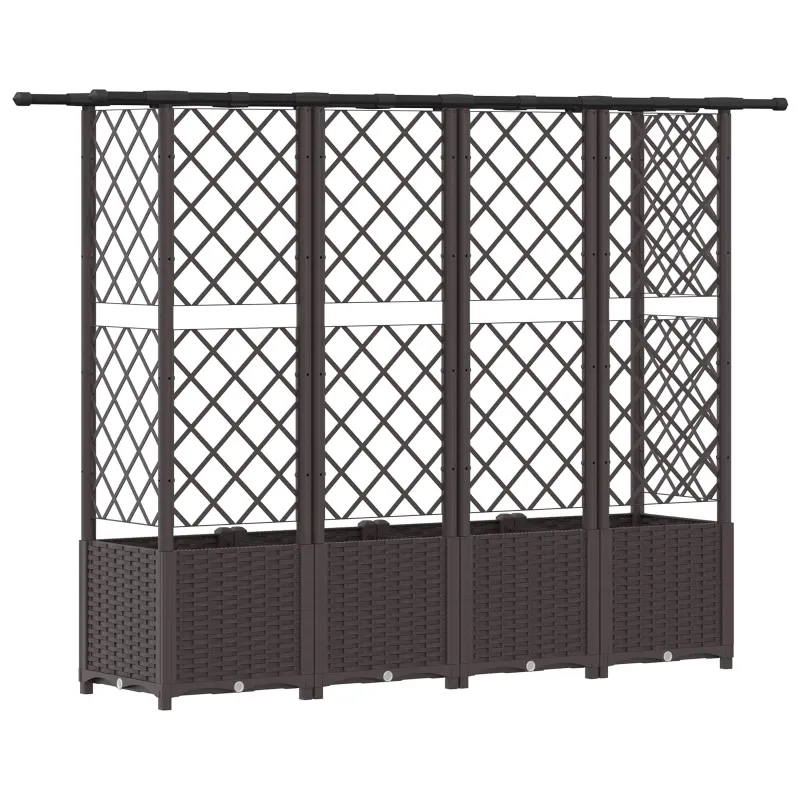 Pakeltas lovas su trelėmis ir stogu Ruda 202 x 40 x 138 cm PP