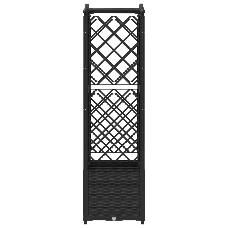 Pakeltas lovas su trelėmis ir stogu Juodas 125 x 40 x 138 cm PP