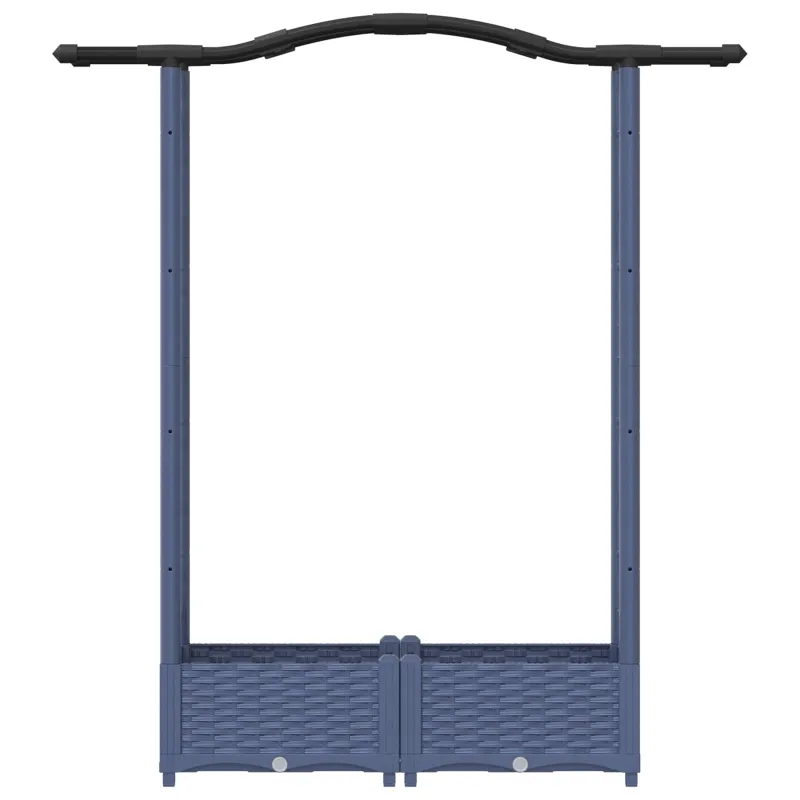 Pakeltas lovas su trelėmis ir stogu Pilka 124 x 40 x 125 cm PP