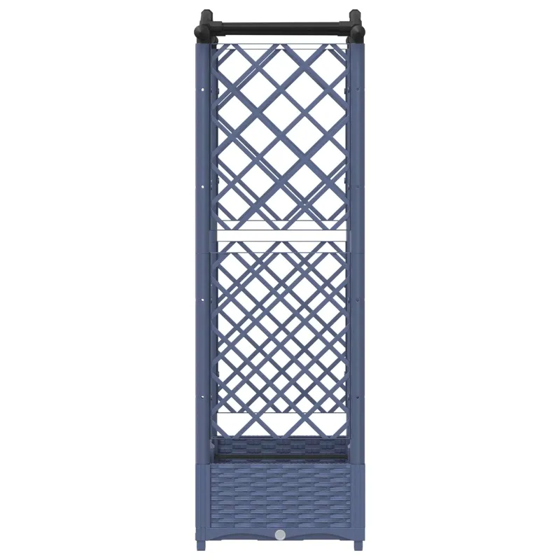Pakeltas lovas su trelėmis ir stogu Pilka 124 x 40 x 125 cm PP