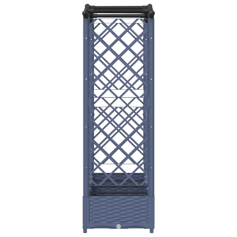 Pakeltas lovas su trelėmis ir stogu Pilka 207 x 40 x 126 cm PP