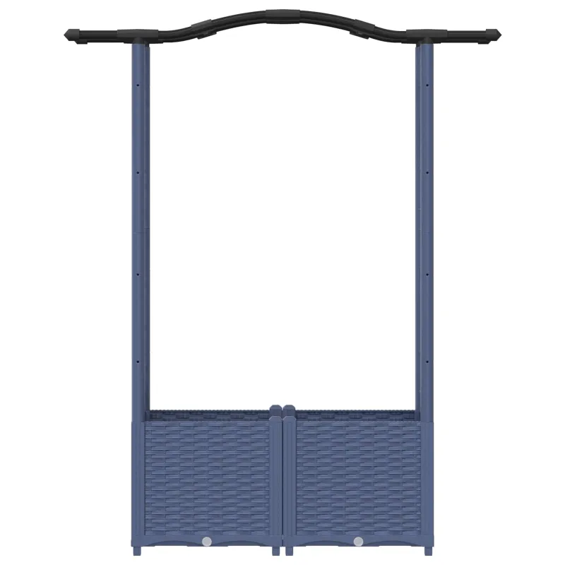 Pakeltas lovas su trelėmis ir stogu Pilka 125 x 40 x 138 cm PP