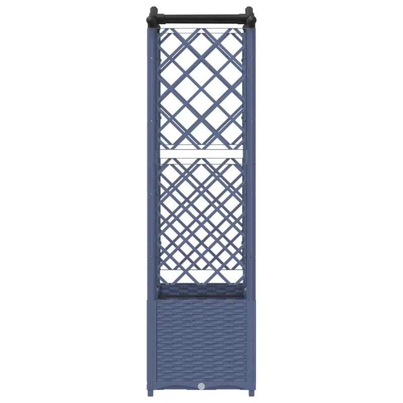 Pakeltas lovas su trelėmis ir stogu Pilka 125 x 40 x 138 cm PP