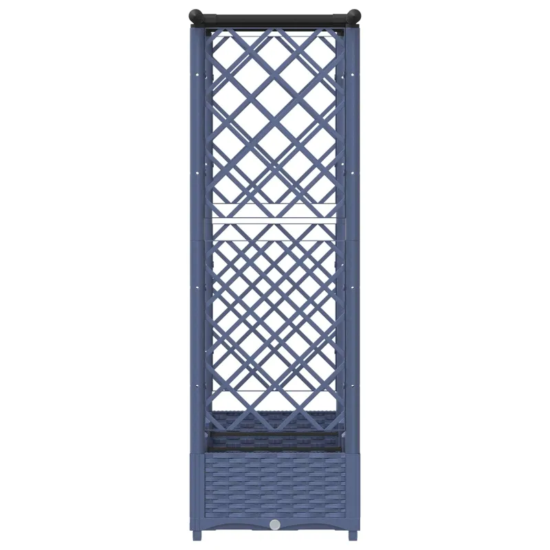Pakeltas lovas su trelėmis ir stogu Pilka 164 x 40 x 123 cm PP