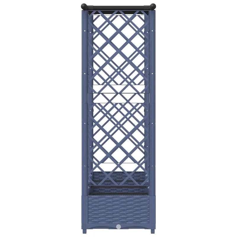 Pakeltas lovas su trelėmis ir stogu Pilka 203 x 40 x 123 cm PP