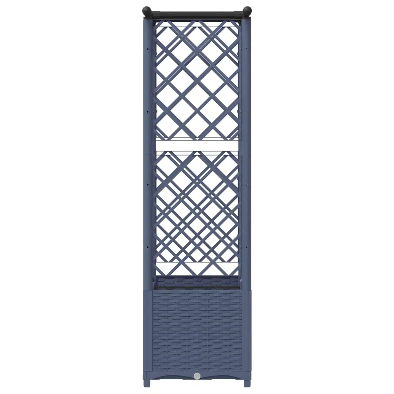 Pakeltas lovas su trelėmis ir stogu Pilka 124,5 x 40 x 138 cm