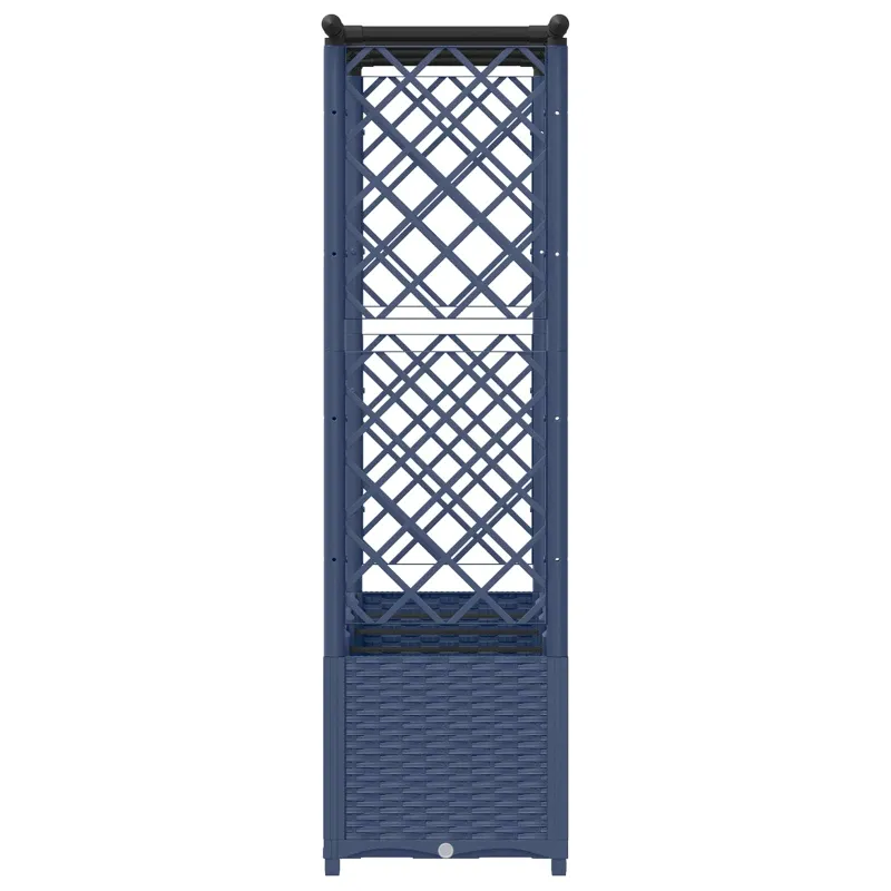 Pakeltas lovas su trelėmis ir stogu Pilka 203 x 40 x 138 cm PP