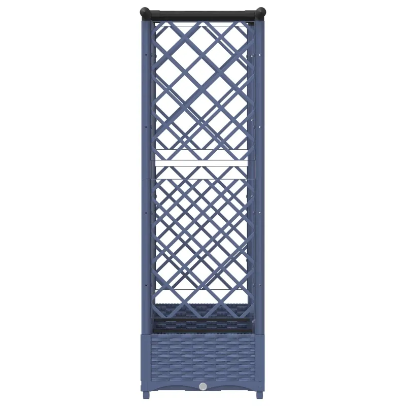 Pakeltas lovas su trelėmis ir stogu Pilka 164 x 40 x 123 cm PP