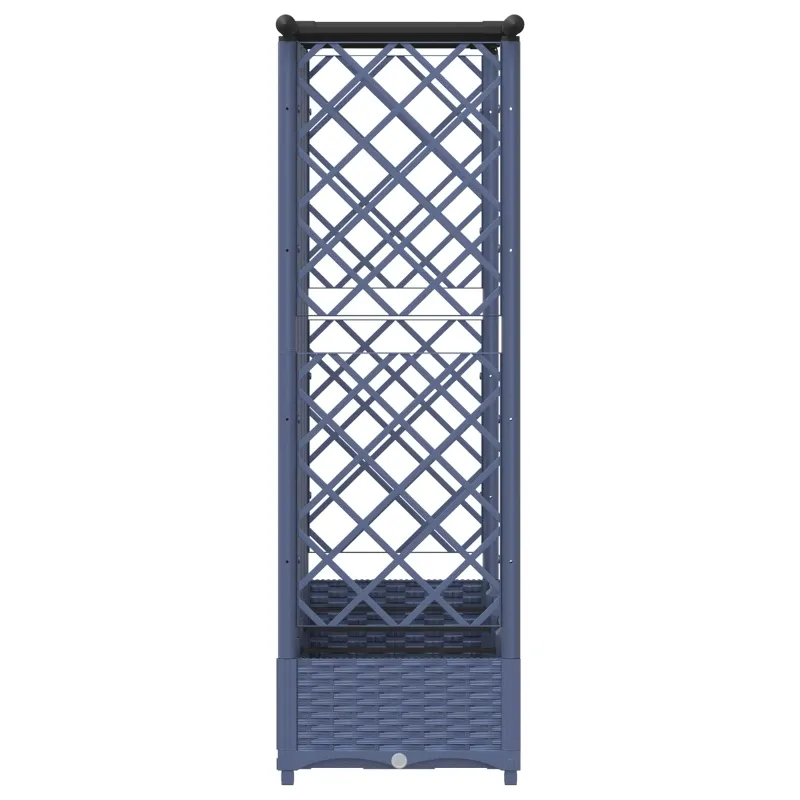 Pakeltas lovas su trelėmis ir stogu Pilka 202,5 x 40 x 123 cm