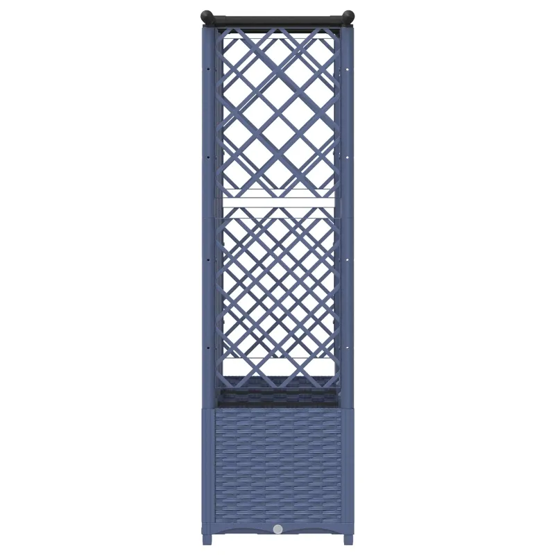 Pakeltas lovas su trelėmis ir stogu Pilka 163,5 x 40 x 138 cm