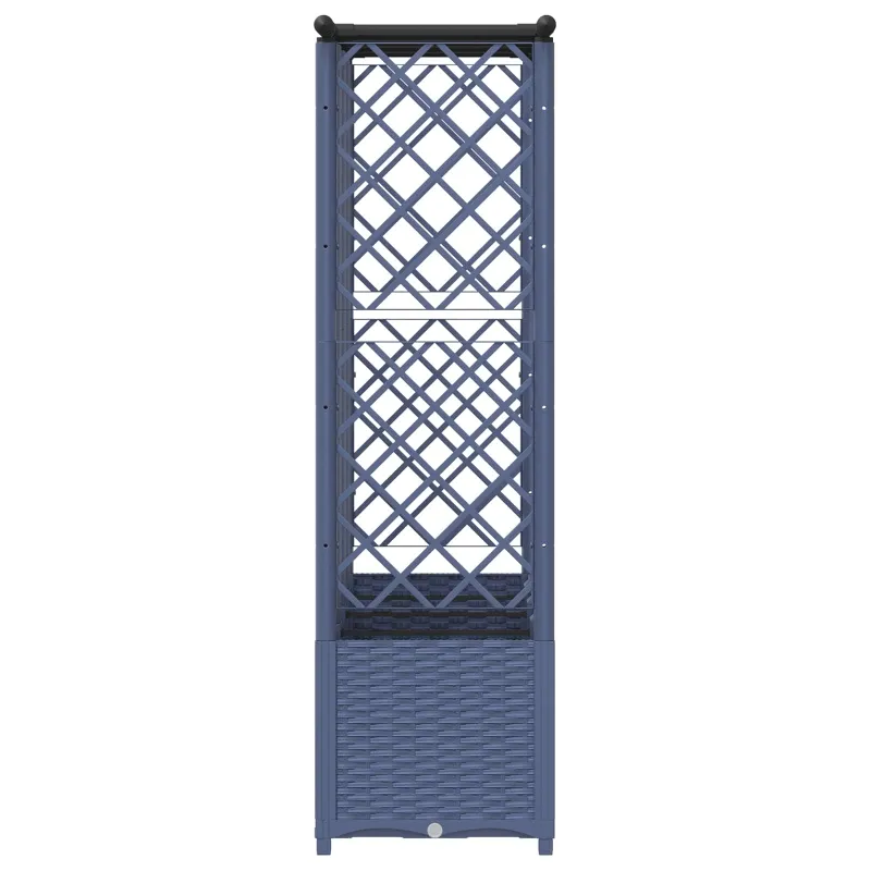 Pakeltas lovas su trelėmis ir stogu Pilka 202 x 40 x 138 cm PP