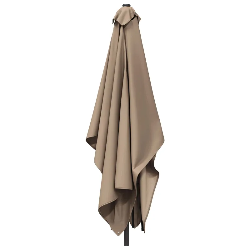 Sodų skėtis su baze 200 x 300 cm Poliesteris Stačiakampio Taupe