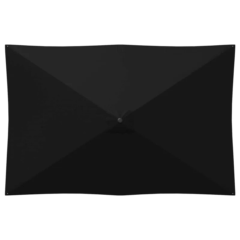 Sodų skėtis su baze 200 x 300 cm Poliesteris Stačiakampio Juoda